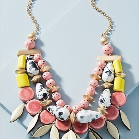 Anthropologie porcelain necklace and earrings never worn. @2018 - Picture 2 of 3